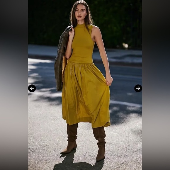 NWOT free people Pepita Midi dress - Picture 3 of 16